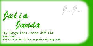 julia janda business card